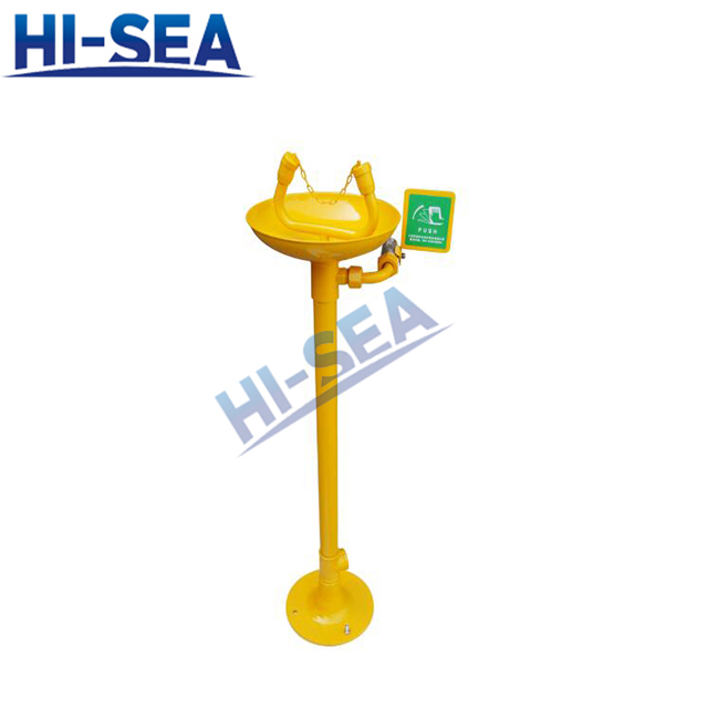Floor-mounted eye washer